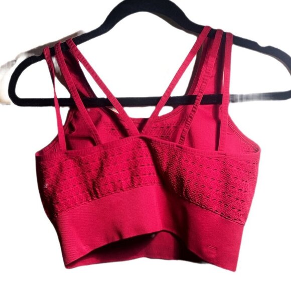 Gymshark energy seamless red athletic stretch lightweight athletic sports bra L - Picture 3 of 3